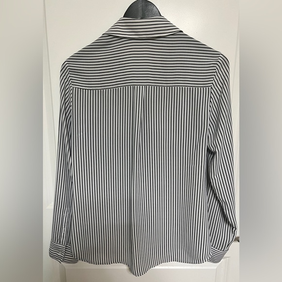 Express black & white striped slim fit portofino shirt size S - Picture 3 of 8